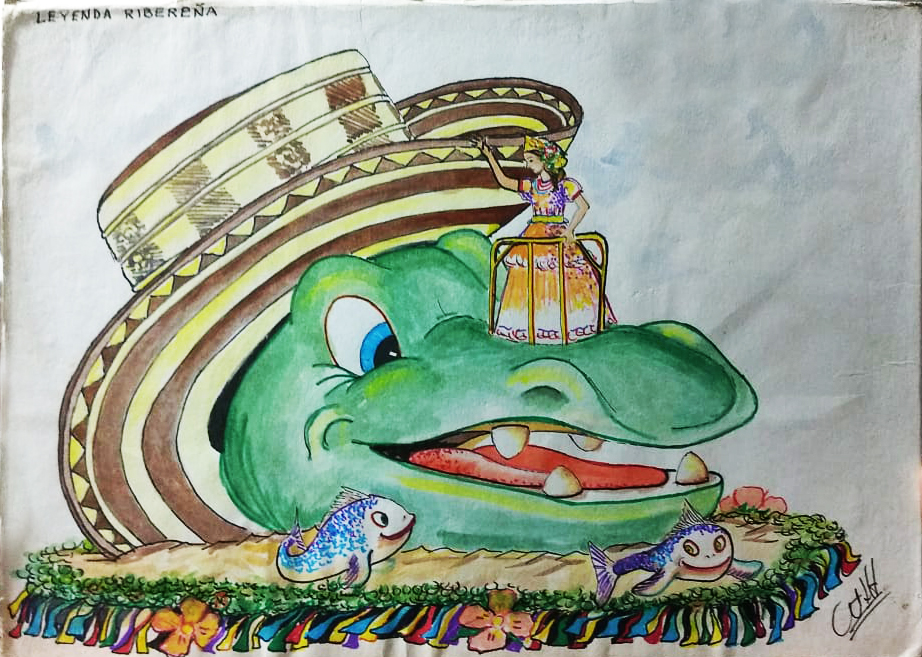 Diseño de Carroza Fantasia Leyenda Rivereña